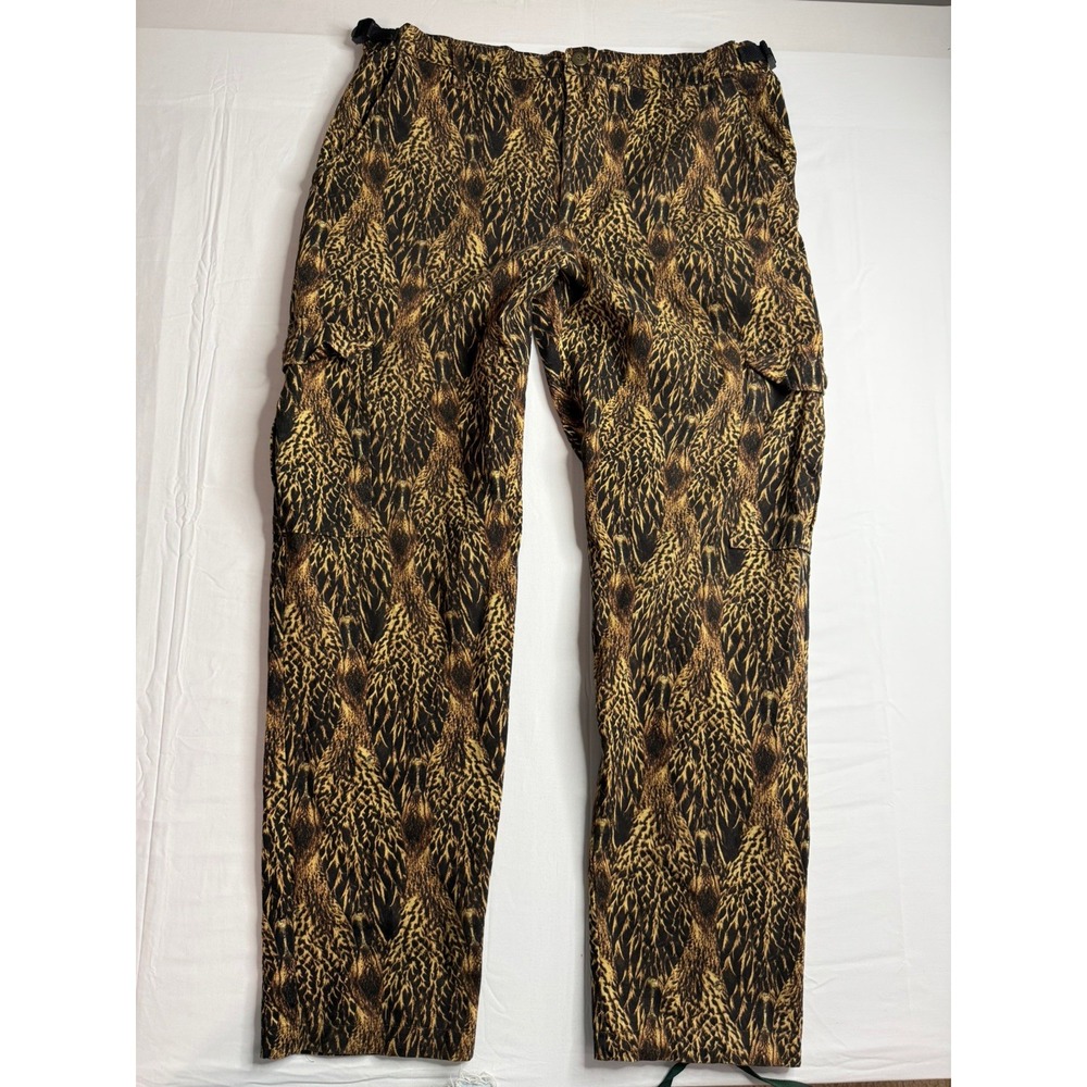 Vtg Feather Flage Men's Camo Pants Ducks In A Row L Cargo Hunting USA Made Y2K